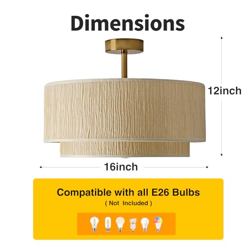16" Double Drum Semi (Gold)