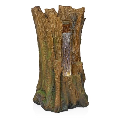 TZL294 Outdoor Tree Trunk Floor Fountain with Cool White LED Lights