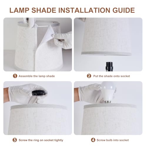 Lamps Set of 2 Modern Farmhouse Table Lamp Bedside Reading Lamps Living Room End Tables Set Lamps for Night Stands Bedroom Night Lamp (2 Count)