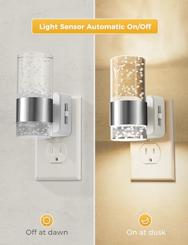 Night Light Dimmable Night Lights Plug into Wall (2 Count)