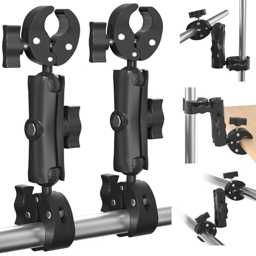 Super Double Clamp Mount Umbrella Camera Pole Clamp Holder (2 Count)