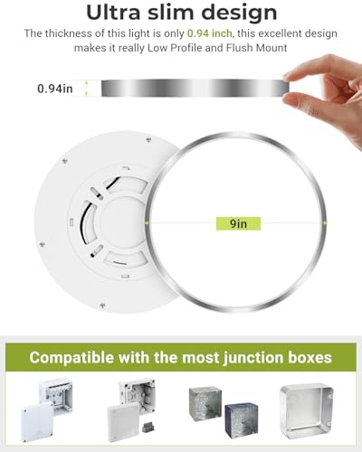 1PACK LED Flush Mount Ceiling Light 3000K