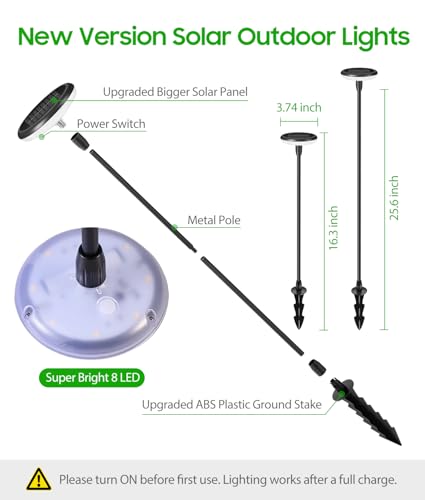 Solar Pathway Lights Outdoor (6 Count)