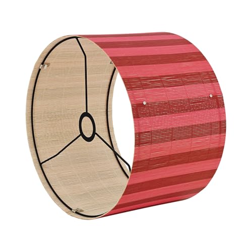 Pendant Lamp Shade Rustic Minimalist Red Stripe Decorative 13.8x9Inch