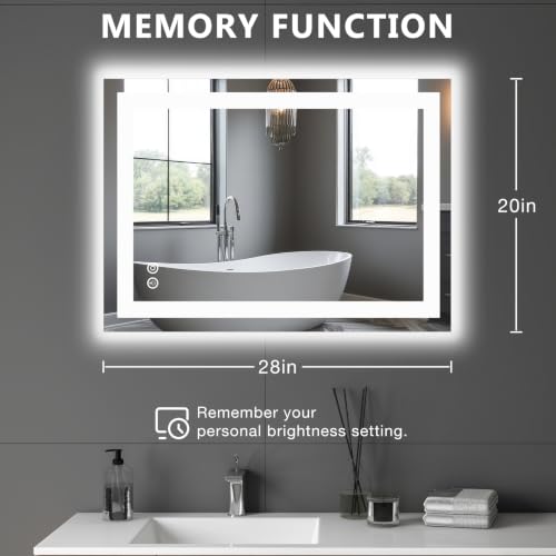20.1"x28.1" LED Bathroom Mirror