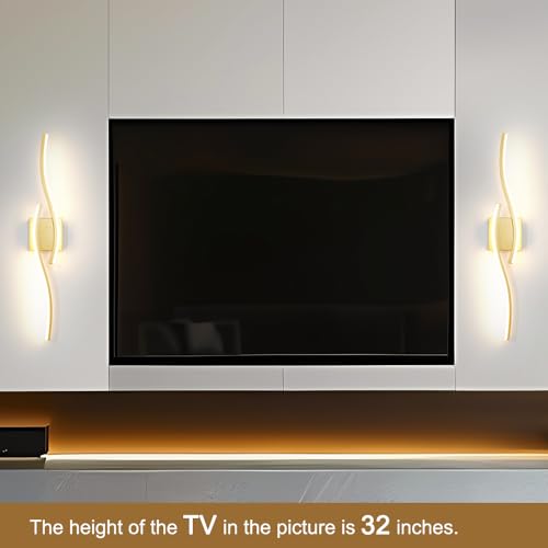 Modern Gold Wall Light Fixture Set of 2 (2 Count)