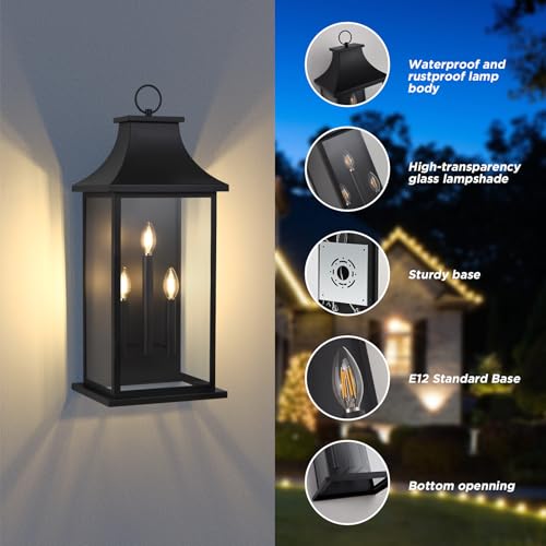 1 Pack 28'' Extra Large Outdoor Wall Lights