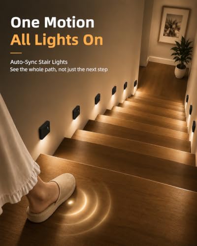 6 Pack Motion Sensor Night Lights with Charging Station (6 Count)