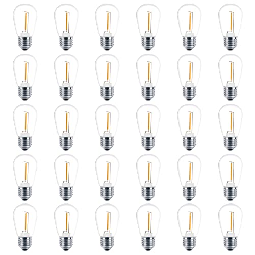 30 Pack S14 Edison String Light Bulbs (30 Count)