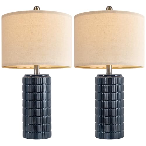 23" Blue Table Lamps (2 Count)