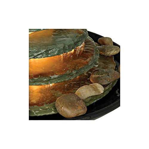 Pyramid 10" High Feng Shui Ball Lighted Table Indoor Small Fountain