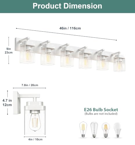 White Bathroom Light Fixtures