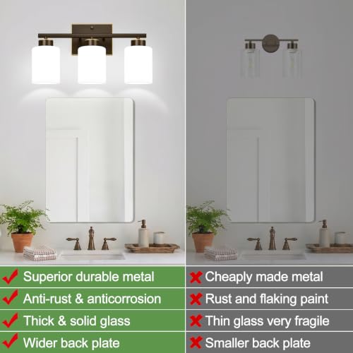 3 Light Bathroom Light Fixtures