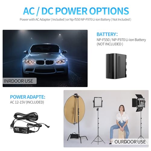 GVM 2 Pack LED Video Lighting Kits with APP Control (2 Count)