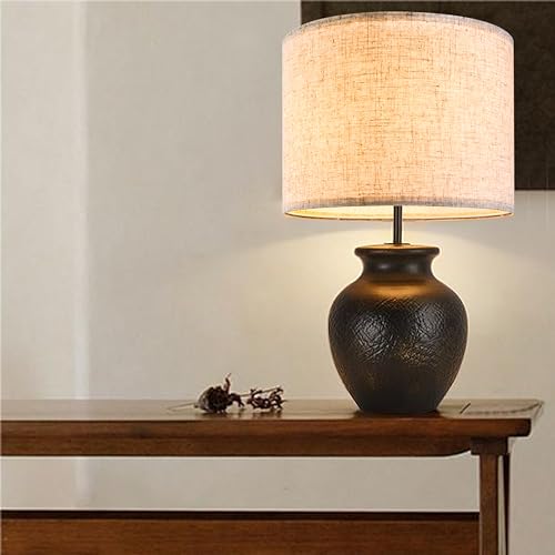 Natural Linen Drum Lamp Shade 13"x13"x10" Beige Gray Spider