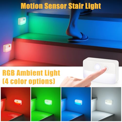 8 Pack Motion Sensor Stair Lights for Indoor (8 Count)