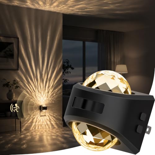 Motion Sensor Night Light Projector Dimmable Warm White Rotatable