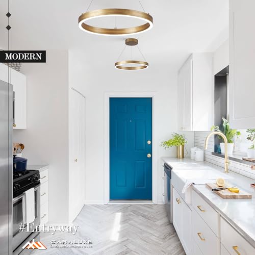 12in LED Ring Chandelier Brass Gold Modern Dimmable Pendant Light