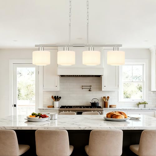 4 Light Brushed Nickel Kitchen Island Lighting