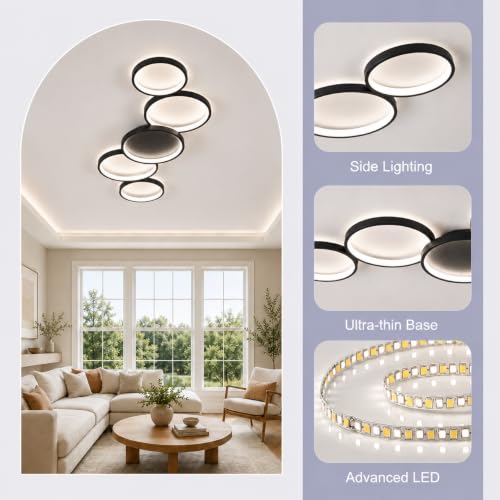 39.37 Inch Modern LED Ceiling Light Fixture
