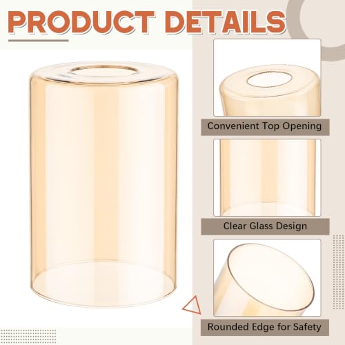 6 Pack Amber Glossy Glass Lamp Shade 1 (6 Count)