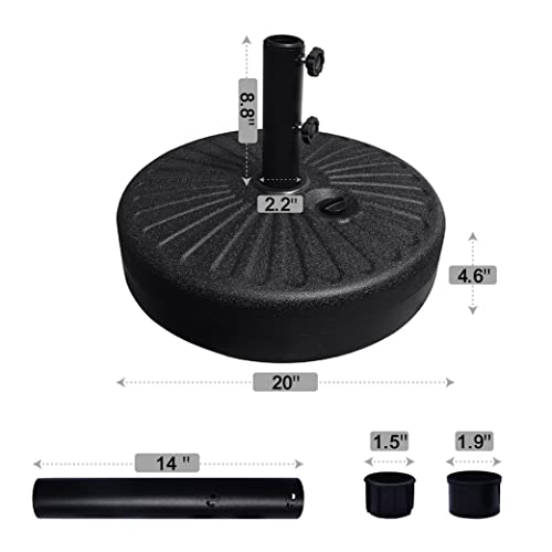USA 18" 82LBS Capacity Heavy Duty Patio Umbrella Stand