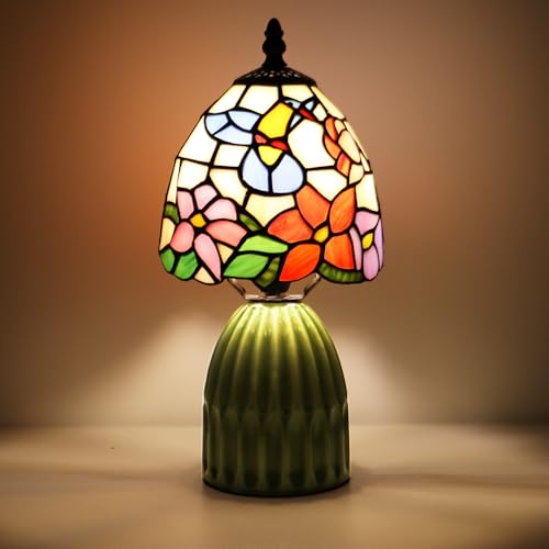 Tiffany Stained Glass Mushroom Table Lamp 12.5 Inch