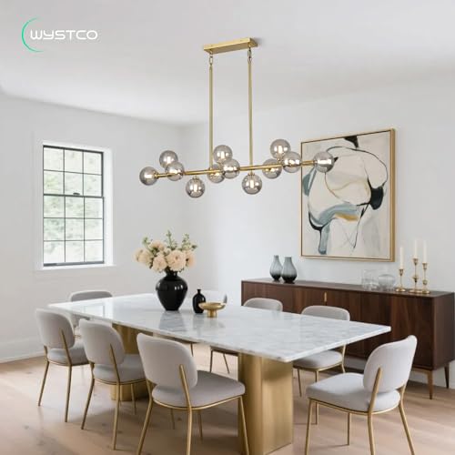 50" Large Glass Globe Sputnik Chandelier
