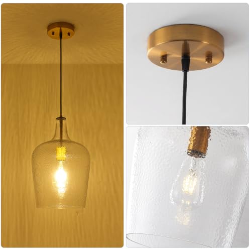 9.3" Blown Glass Pendant Lighting for Kitchen Island