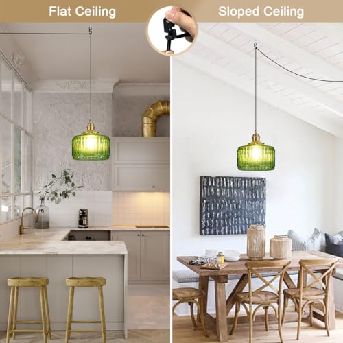 Vintage Plug in Pendant Light Fixture
