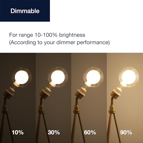 G125 Decorative Large Globe LED Bulb (2 Count)