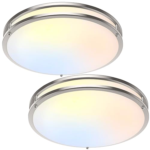 16 In 50W LED Flush Mount Ceiling Lights (2 Count)