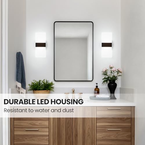 12 Inch Modern LED Wall Sconce (Black / 1 Pack)