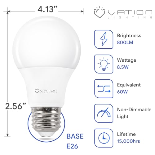 A19 LED Light Bulbs 60W Softwhite 2700K (12 Count)