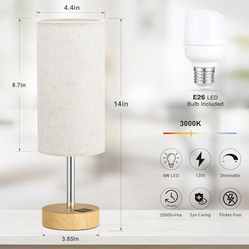 Bedside Table Lamp for Bedroom