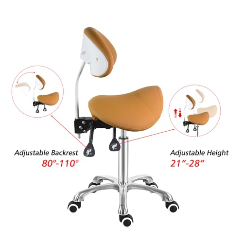 Saddle Stool Chair with Back Support