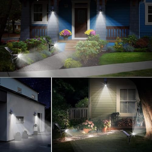 Solar Spot Lights Outdoor Adjustable Spotlights (2 Count)