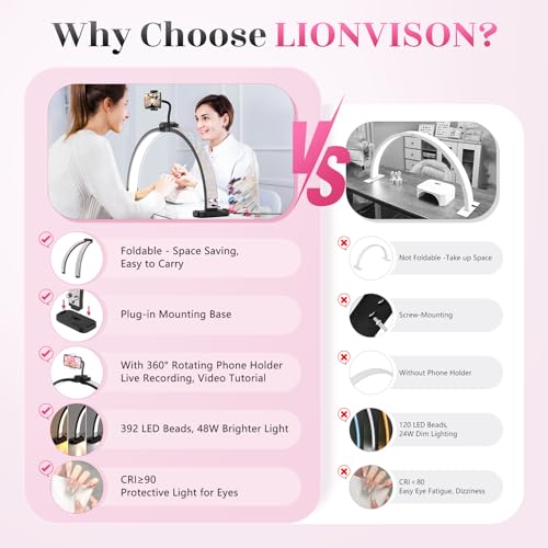 Half Moon Manicure Table Light