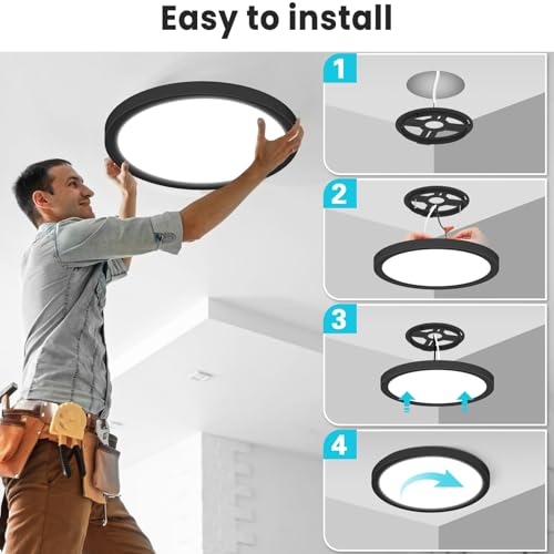 16" Black LED Ceiling Lights