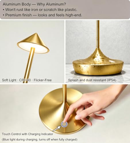 Rechargeable Cordless Table Lamp (2 Count)
