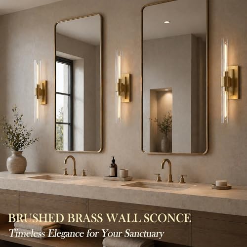 22.8" Brass Wall Sconces Set of 2