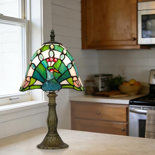 Tiffany Green Peacock Style Lamp