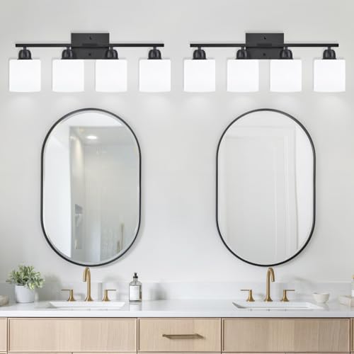 4 Light Black Bathroom Vanity Light