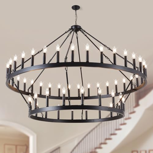 60" Extra Large Wagon Wheel Chandelier 2 (12 Count)