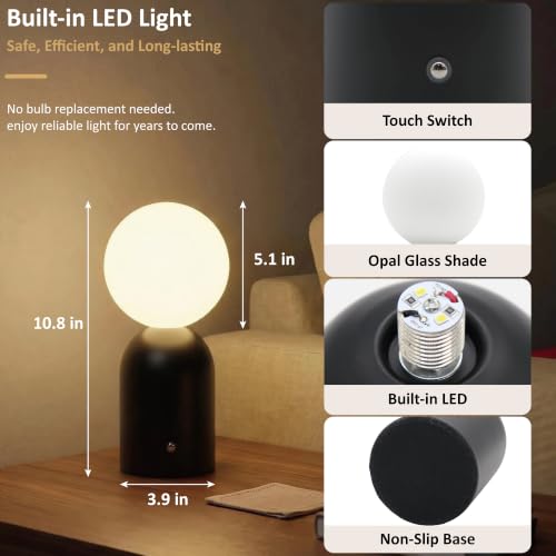 10.8” Cordless Rechargeable LED Table Lamp