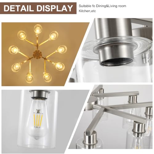 9 Light Modern Farmhouse Chandelier