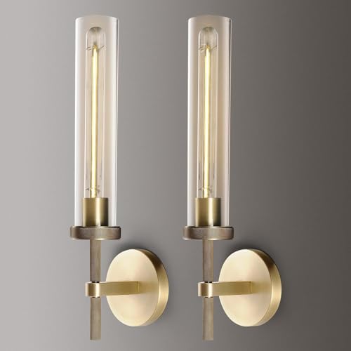 Brass Knurled Wall Sconce 20"