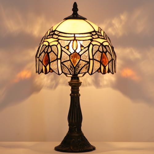 Tiffany Lamp Stained Glass Table Bedside Accent Light 8X8X14.5 inch
