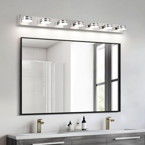 Modern Bathroom Light Fixtures Over Mirror 7 Light Vanity Light