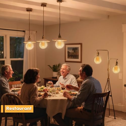 Globe Decorative Light Bulb Vintage Edison LED Soft Warm Amber G125